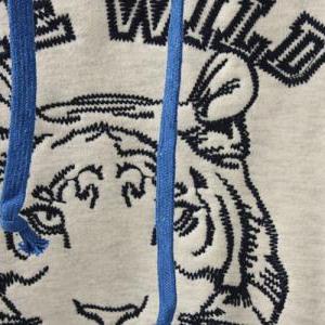 The Wild Tiger Head Print Flocking Sweatshirt..