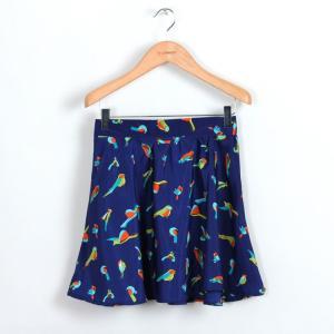 Slim Slimming Fresh Wild Parrot Print Skirts..