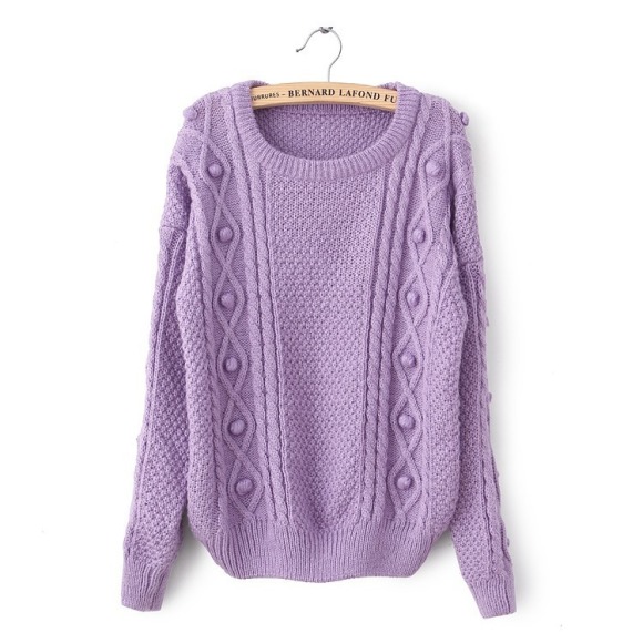 Women's Fur Ball Head Ball Fashion Loose Leisure Sweet Sweater [#366 ...